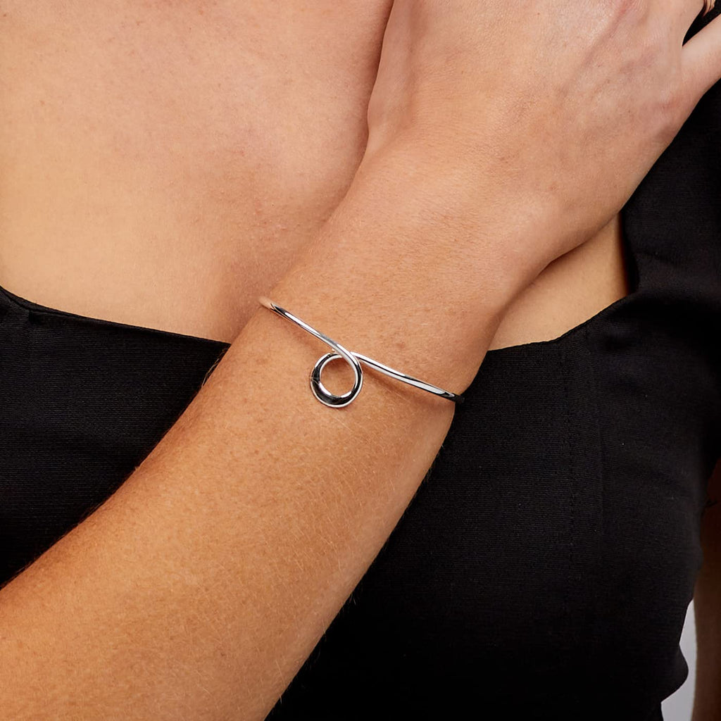 Classic 925 Sterling Silver Bangle Bracelet for Women, Ladies treasurebayb2b