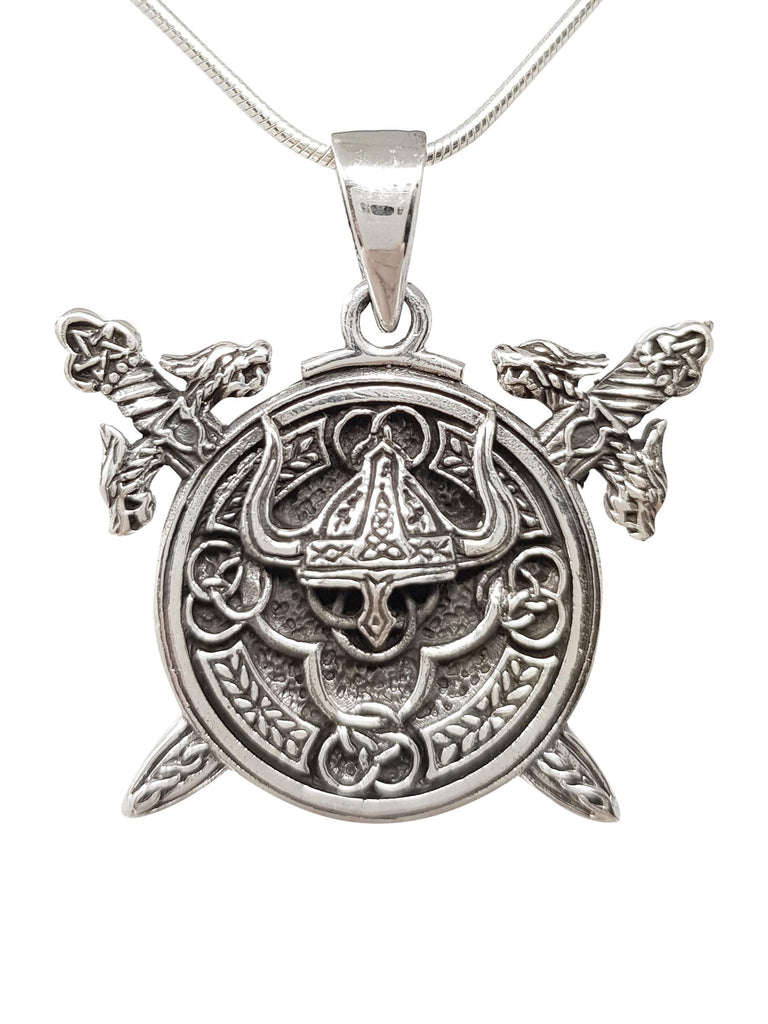 Viking and Sword Pendant Made from 925 Sterling Silver, Men's, Women's Pendant treasurebayb2b