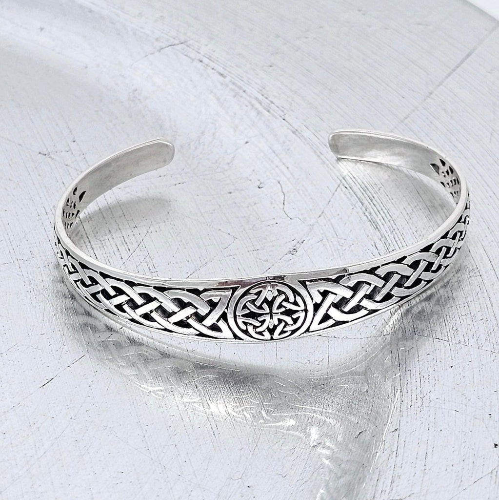 Women's 925 Sterling Silver Bangle Bracelet - 925 Sterling Silver Bracelet Celtic Bangle for Ladies and Girls treasurebayb2b