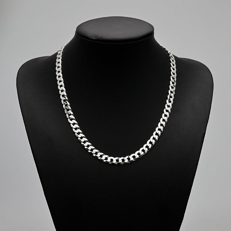 9.2mm Solid 925 Sterling Silver Curb Chain For Men And Women treasurebayb2b