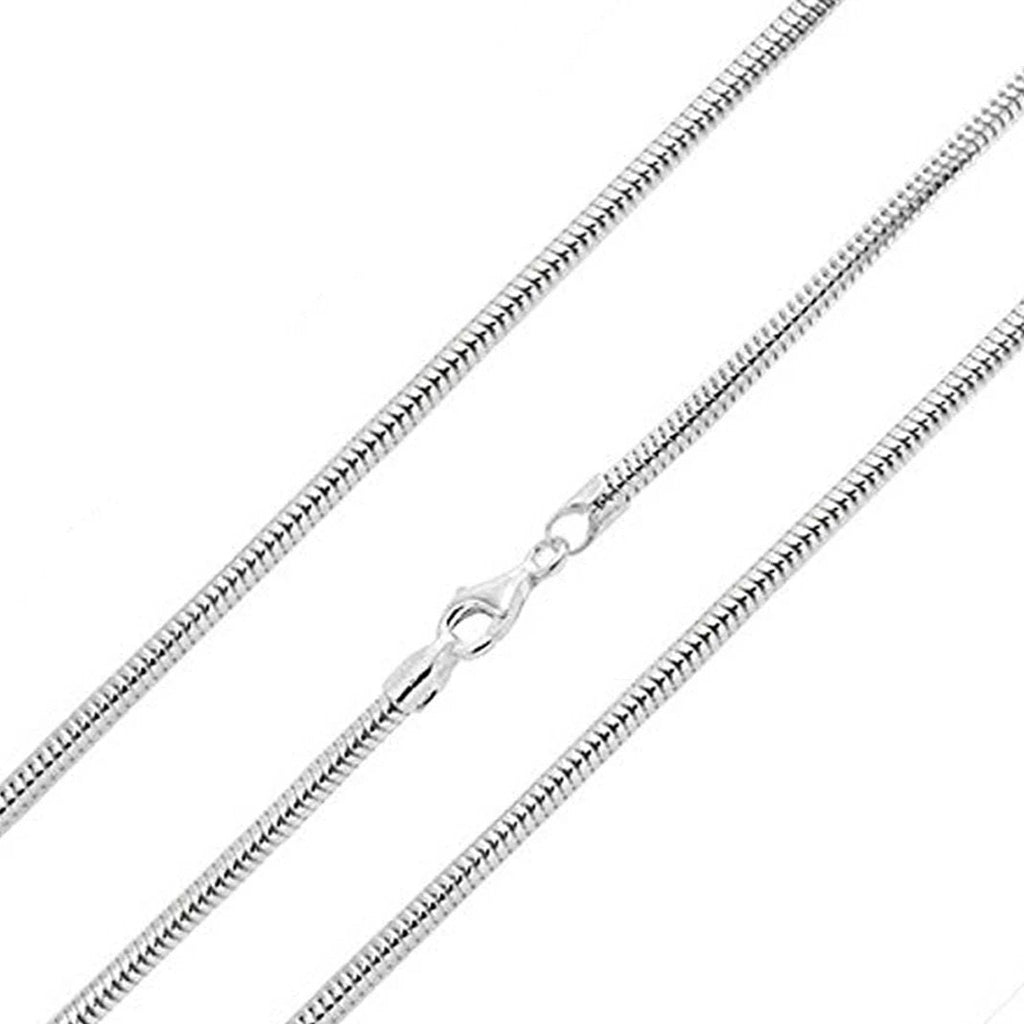 Women's 1.3mm Italian Silver Snake Chain Necklace treasurebayb2b