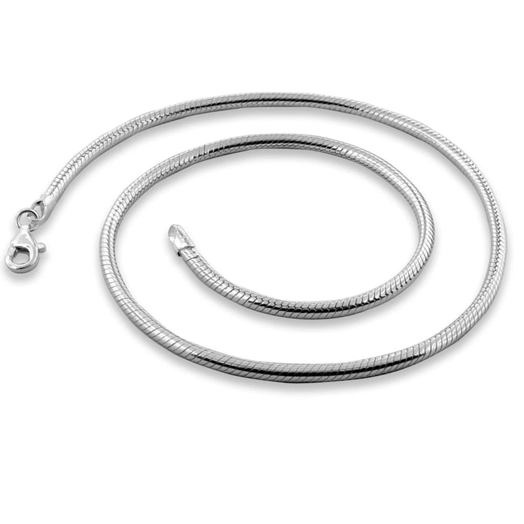 Men's, Women's Heavy 3.3mm Silver Snake Chain Necklace 925 Sterling Silver treasurebayb2b