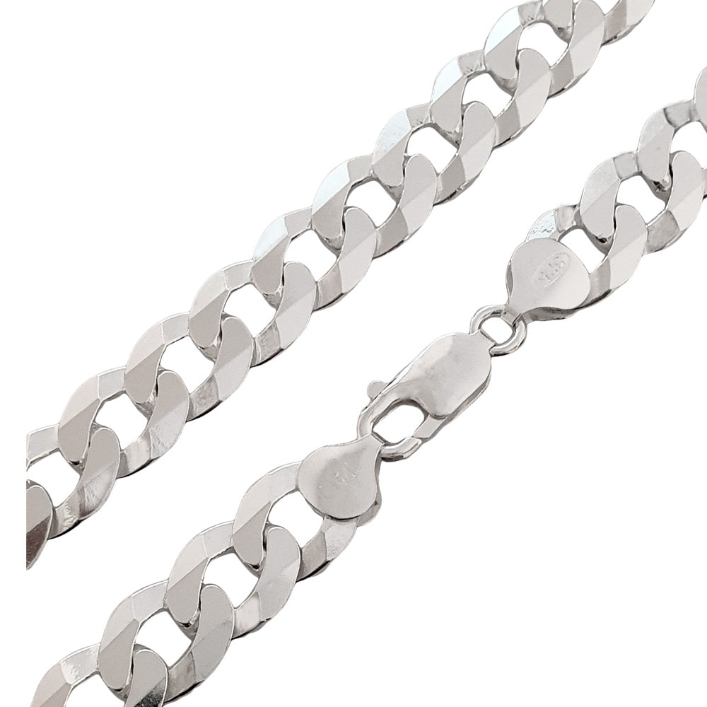 Statement 10.5mm Solid 925 Sterling Silver Curb Chain For Men treasurebayb2b