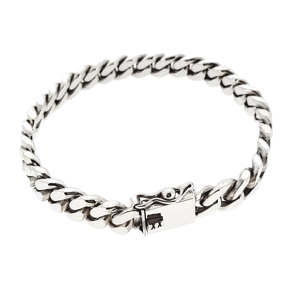 Silver Cuban Curb Chain Bracelet for Men 8.5MM Solid 925 Sterling Silver treasurebayb2b