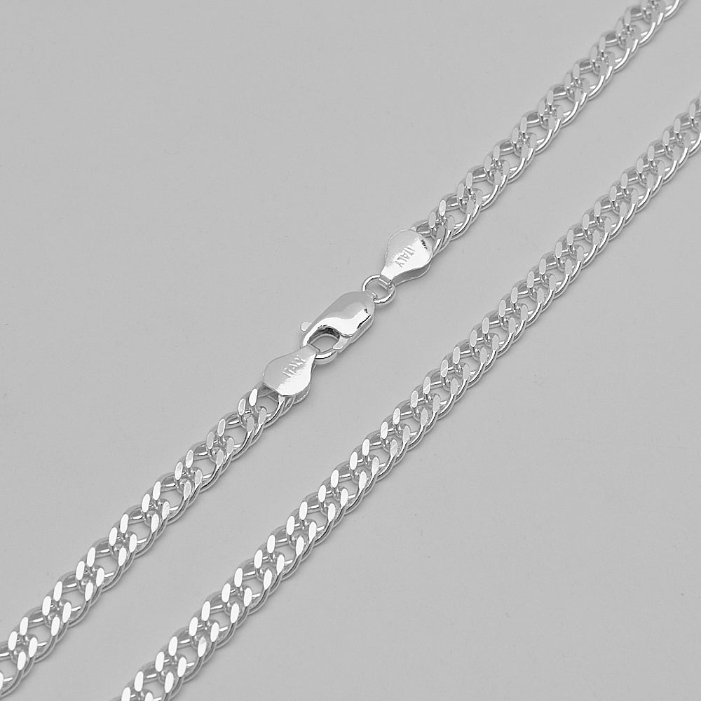 925 Sterling Silver 5.5mm Rombo Chain For Women And Men treasurebayb2b