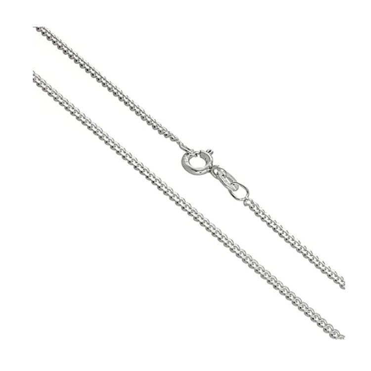 Silver Chain Necklace | 925 Silver 2MM Curb Cuban Chain Necklace for Men and Women. Different Lengths Available treasurebayb2b