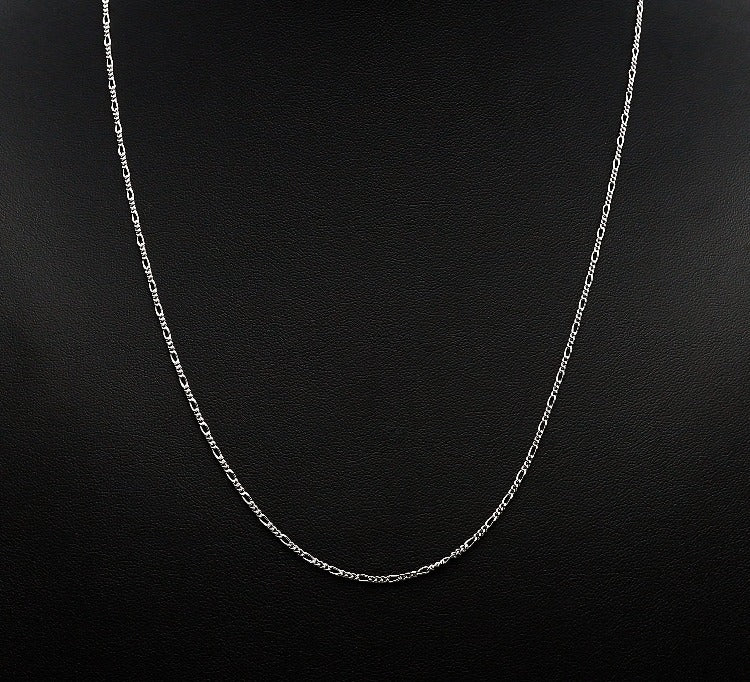 Fine Silver Chain Necklace for Women | 1.3MM Figaro Chain Necklace | Made in Italy treasurebayb2b