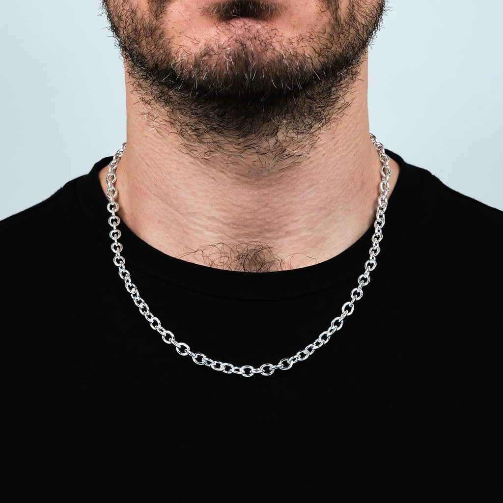 Classic Solid 925 Silver Anchor Chain Necklace For Men and Women treasurebayb2b